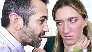 The principal, the teacher and the student have a steamy FFM threesome