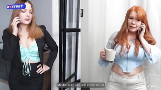 Hot threesome sex with my stepmom and teacher, featuring Marsh Swallow