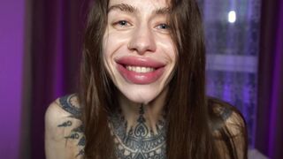A hot girl is fucking with her boyfriend on a YouTube show
