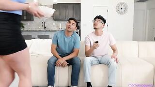Pervert guys fucked moms in a swinging group sex session