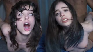 College slut begs to be used, showcasing intense eye rolling orgasm in hardcore action