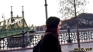The man fucked his sleepy girlfriend, who was tired after the trip
