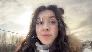 A man had to walk with a semen on his face in public