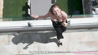 The girl is having fun with her new lover, she is very glad to have sex