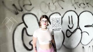 She celebrated securing a home in an unfinished building