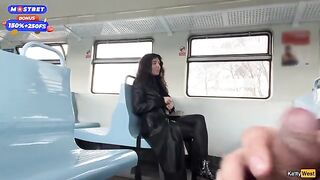 Blowjob in public train, a risky but exciting encounter with strangers