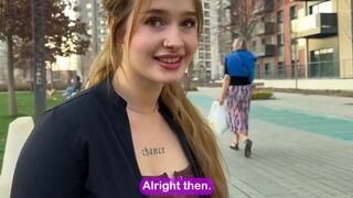 The guy wants to show his cock to the girl