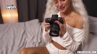 A real cock in the hand is finally a reality for this girl!