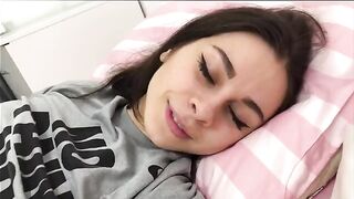 The guy gently fucks his girlfriend with passion