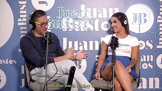 The girl was a guest on the podcast and had to show her skills
