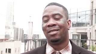 Negro dude banged a hot babe on the balcony