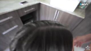 A man finishes on the ass of a hot Latina without interruption