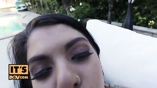 Petite teen Gina Valentina gets her asshole gapped hard