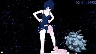 Secre Swallowtail and Asta fucked on the beach at night