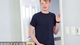 The guy searches the house for money and finds a sex toy