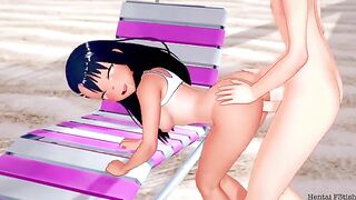 Nagatoro is unstoppable in the beach, where she delivers an intense blowjob and creampie!