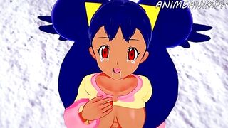 Iris, the Pokemon trainer, gets fucked in an intense hentai scene