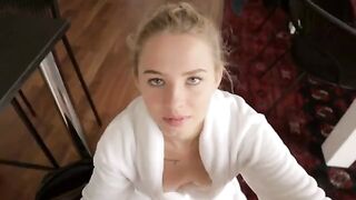 A guy came on his step sister’s tits and she loved it. It was an accident
