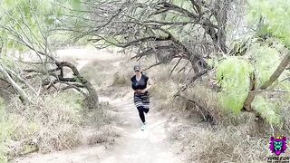 A man fucked his sweaty wife on the trail after her workout