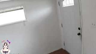 Squatter offers her pussy to the homeowner in a desperate plea