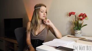 The tits are so heavy they want to be freed from the tight shirt