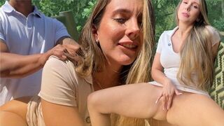 Even in the jungle, Scarlet Benz finds a guy to hook up with