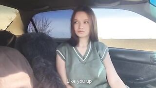 The girl played with her tongue and got a messy hot load