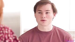 The stepmom served her red pussy on the table instead of dessert