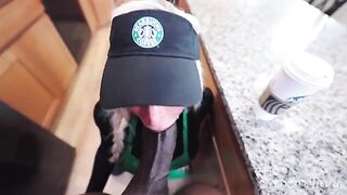 The girl took a job as a barista to please the boss