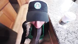 The girl took a job as a barista to please the boss