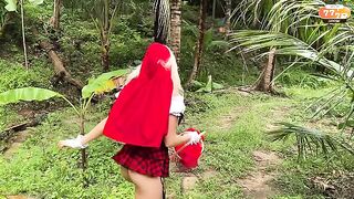 A little red riding hood knew the man's cock well