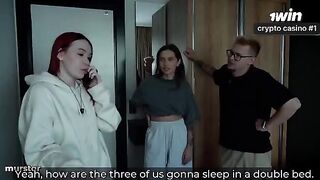 A guy caught his stepsister masturbating and then they fucked