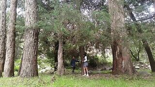The old pervert fucks every girl in the forest