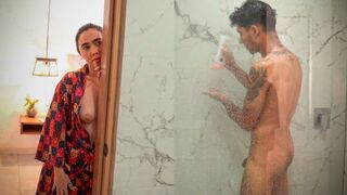 A dream about sex in the shower with a steaming stepmom comes true