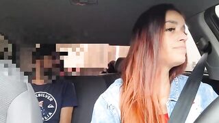 The girl knew the car would stop and decided to take a risk
