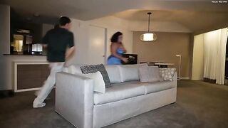 A girl with big boobs likes to be pinched and slapped in the tits
