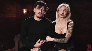 The man tied a blonde and brought her to orgasm