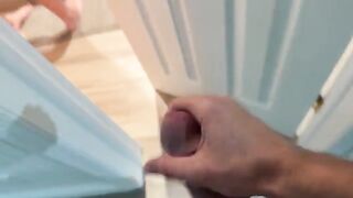 A girl is completely covered with man’s cum, not just on her pussy
