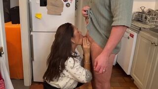 A husband and wife team have an intense kitchen session, fueled by ice cream