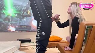 The beautiful girl agreed to have sex because of a bet