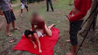 Beach became a place for outdoor sex party