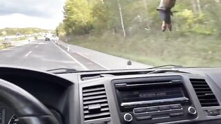 The guy fucked sexy girl in her car through Uber