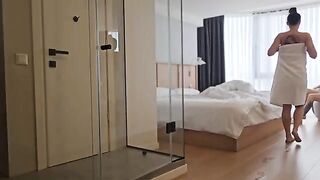 A girl was fucked in the ass and received a portion of sperm