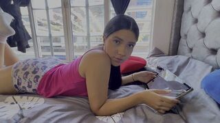 The hot step-sister has a crush on her brother’s friend and plays a game