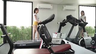 Girl was doing gymnastics and became very sweaty, now she needs help with something personal