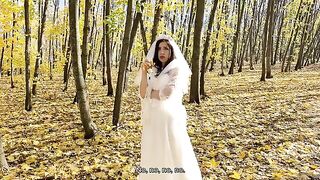 A wedding day is not a barrier for a passionate wife
