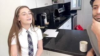 A step sister with a small scholarship but an unlimited sex appetite