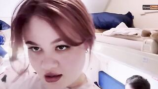 Public blowjob in the train, just like in those steamy Babes videos