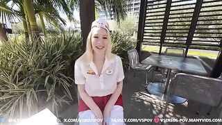 Gigi Sweets, the busty blonde, gets her tight pussy railed hard