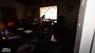 While our grandparents are at the cottage, we're in the bedroom, having a blast - Freeuse